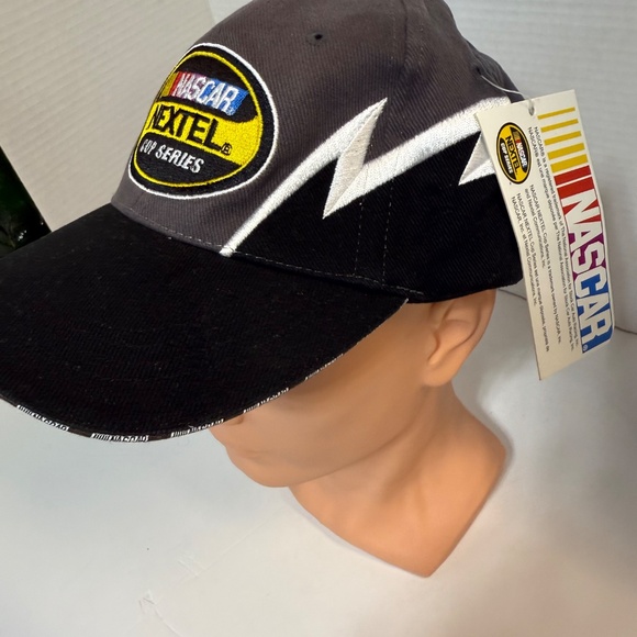 Nascar Hat Nextel Cup Series Checkered Flag Sports Black Adjustable Cap NEW - Picture 3 of 10